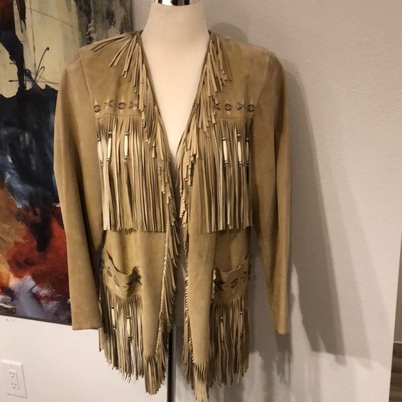 Patty Lewis Jackets & Blazers - Western Suede Hand Painted Jacket by Patty Lewis Native American